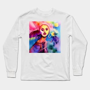 Watecolor girl Long Sleeve T-Shirt